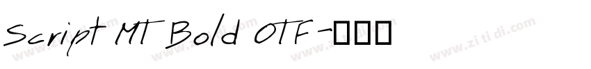 Script MT Bold OTF字体转换